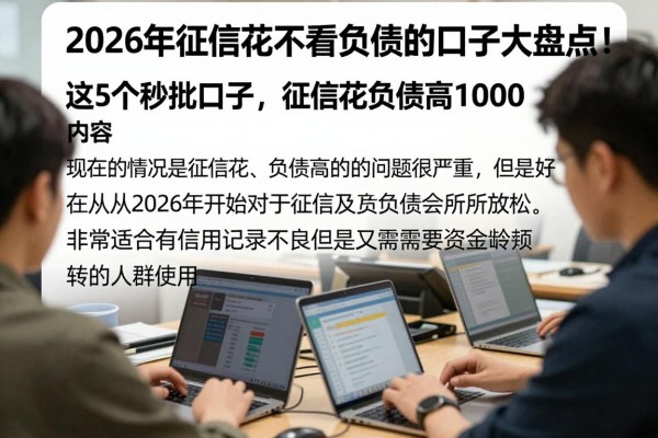 2026年征信花不看负债的口子大盘点！这5个秒批口子，征信花负债高也能借1000