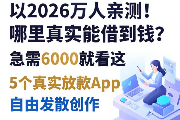 2026万人亲测!手机哪里真实能借到钱?急需6000就看这5个真实放款App