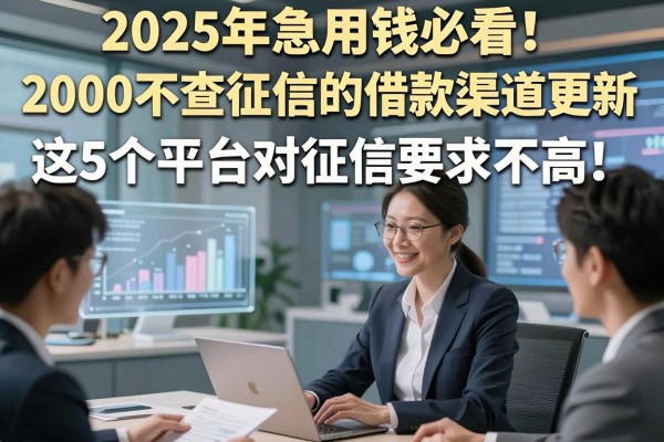 2025年急用钱必看!2000不查征信的借款渠道更新,这5个平台对征信要求不高