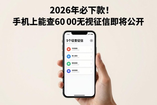 2026年必下款！手机上能不查征信，这5个借款6000无视征信的app即将公开