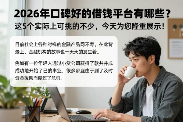 2026年口碑好的借钱平台有哪些？这5个实际上可挑的不少，今天为您隆重展示！
