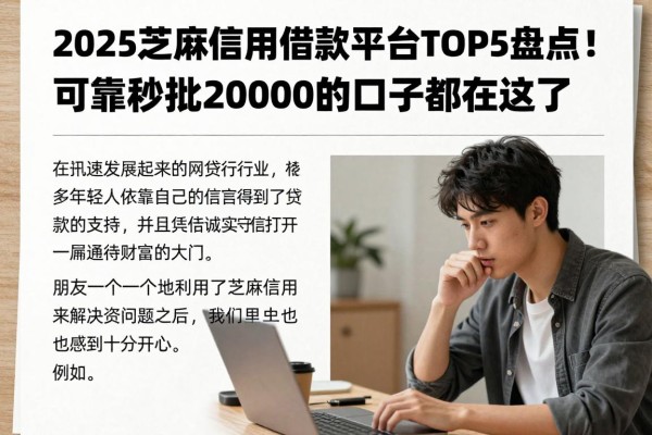 2025芝麻信用借款平台TOP5盘点!可靠秒批20000的口子都在这了