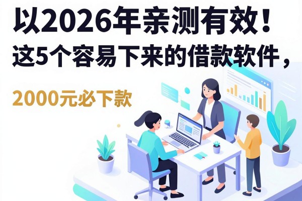 2026年亲测有效！这5个容易下来的借款软件，2000元必下款的口子速看
