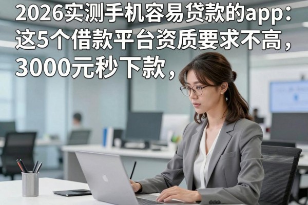 2026实测手机容易贷款的app:这5个借款平台资质要求不高,3000元秒下款