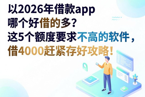2026年借款app哪个好借的多?这5个额度要求不高的软件,借4000赶紧存好攻略!