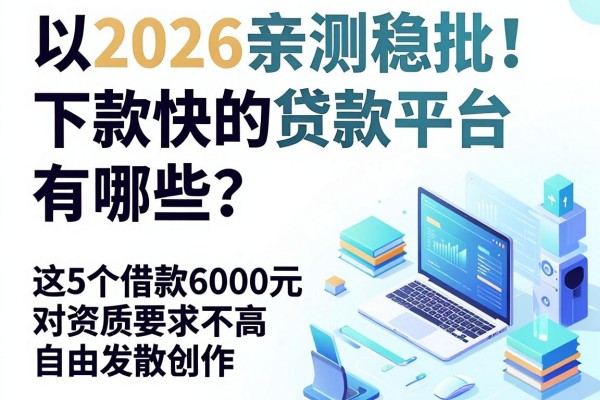 2026亲测稳批！下款快的贷款平台有哪些？这5个借款6000元对资质要求不高
