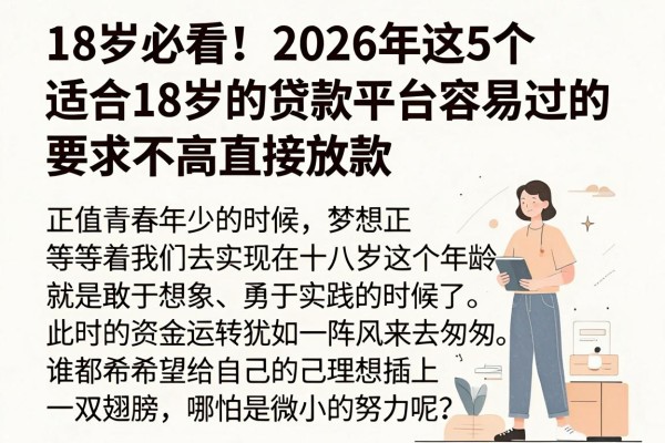 18岁必看！2026年这5个适合18岁的贷款平台容易过的，要求不高直接放款