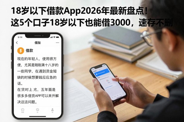 18岁以下借款app2026年最新盘点!这5个口子18岁以下也能借3000,速存不删