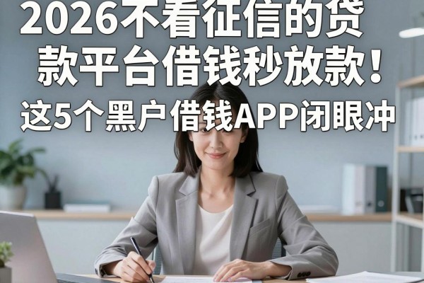 2026不看征信的贷款平台借钱秒放款!这5个黑户借钱APP闭眼冲