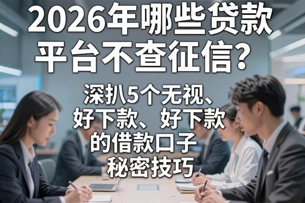 2026年哪些贷款平台不查征信?深扒5个无视、好下款的借款口子秘密技巧!