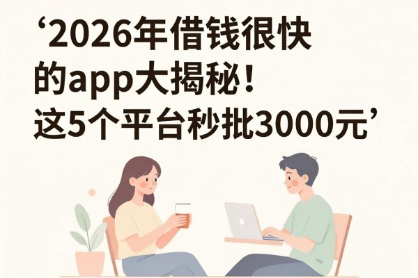 2026年借钱很快的app大揭秘!这5个平台秒批3000元