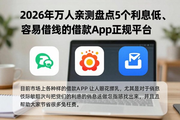 2026年万人亲测:盘点5个利息低、容易借钱的借款App正规平台