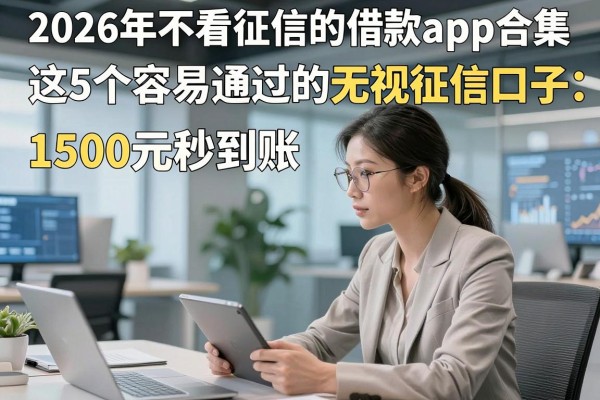 2026年不看征信的借款app合集,这5个容易通过的无视征信口子,1500元秒到账!