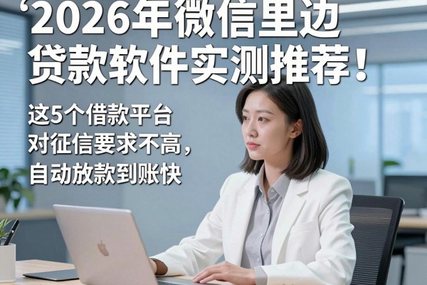 2026年微信里边贷款软件实测推荐!这5个借款平台对征信要求不高,自动放款到账快