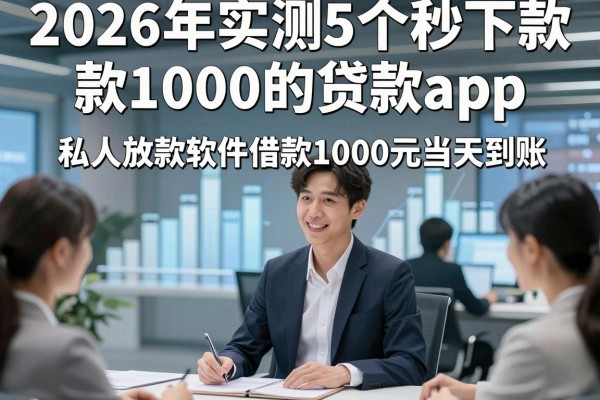 2026年实测5个秒下款1000的贷款app,私人放款软件借款1000元当天到账