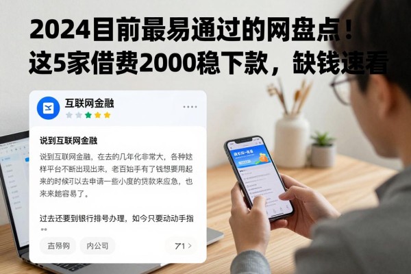 2024目前最易通过的网贷盘点!这5家借款2000稳下款,缺钱速看