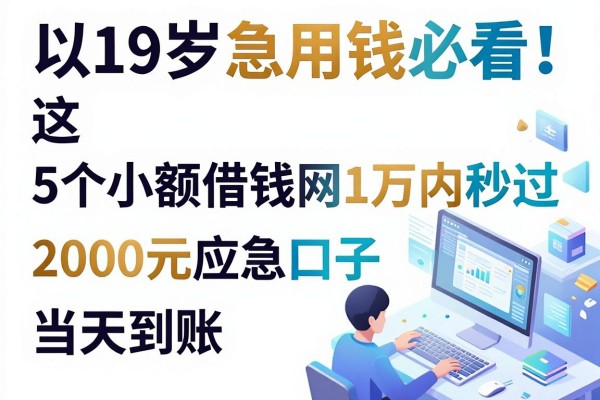 19岁急用钱必看！这5个小额借钱网1万内秒过，2000元应急口子当天到账