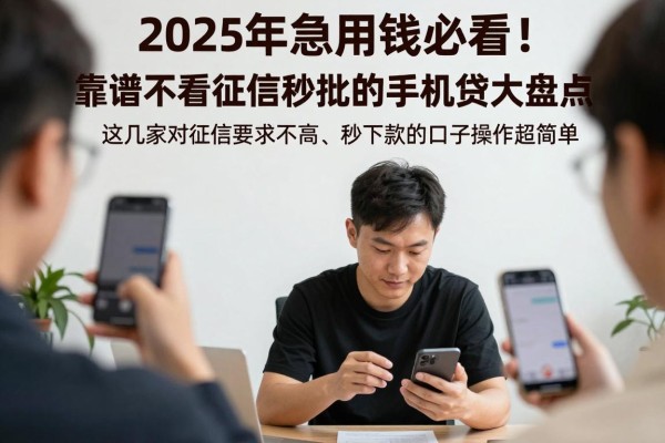 2025年急用钱必看!靠谱不看征信秒批的手机贷大盘点,这几家对征信要求不高、秒下款的口子操作超简单