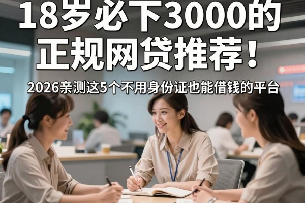 18岁必下3000的正规网贷推荐！2026亲测这5个不用身份证也能借钱的平台