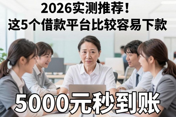 2026实测推荐！这5个借款平台比较容易下款，5000元秒到账