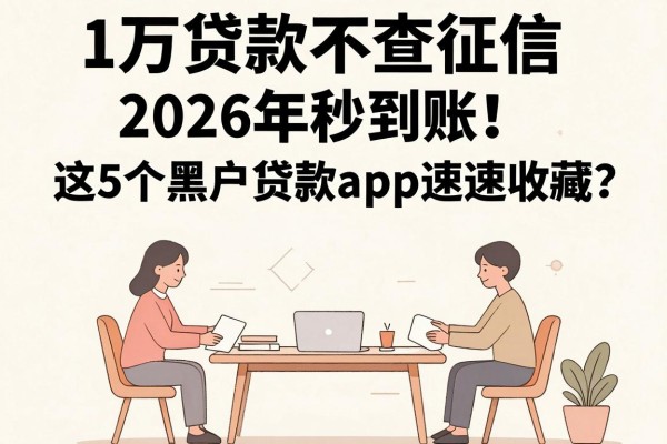 1万贷款不查征信,2026年秒到账!这5个黑户贷款App速速收藏