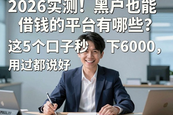2026实测！黑户也能借钱的平台有哪些？这5个口子秒下6000，用过都说好