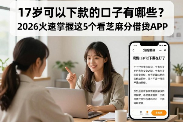 17岁可以下款的口子有哪些？2026火速掌握这5个看芝麻分借钱APP