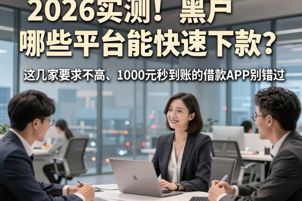 2026实测!黑户哪些平台能快速下款?这几家要求不高、1000元秒到账的借款APP别错过