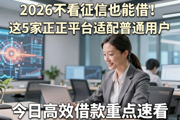 2026不看征信也能借!这5家正规平台适配普通用户,今日高效借款重点速看