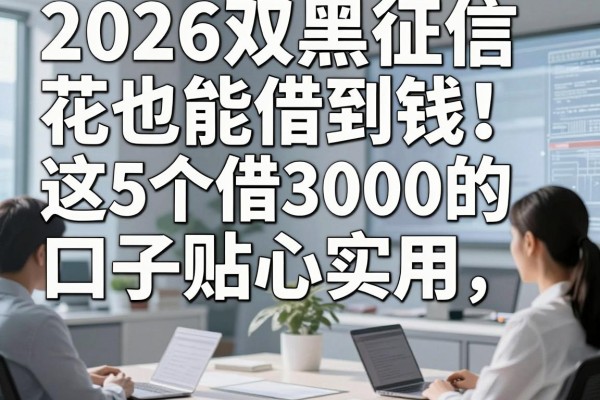 2026双黑征信花也能借到钱!这5个借3000的口子贴心实用,速收藏