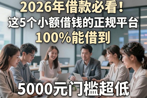 2026年借款必看！这5个小额借钱的正规平台100%能借到，5000元门槛超低