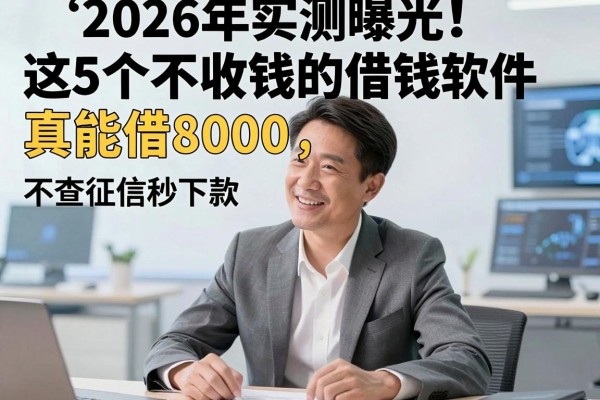 2026年实测曝光!这5个不收钱的借钱软件真能借8000,不查征信秒下款