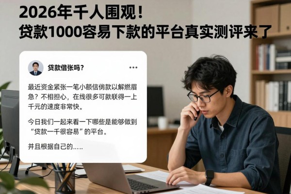 2026年千人围观!贷款1000容易下款的平台真实测评来了