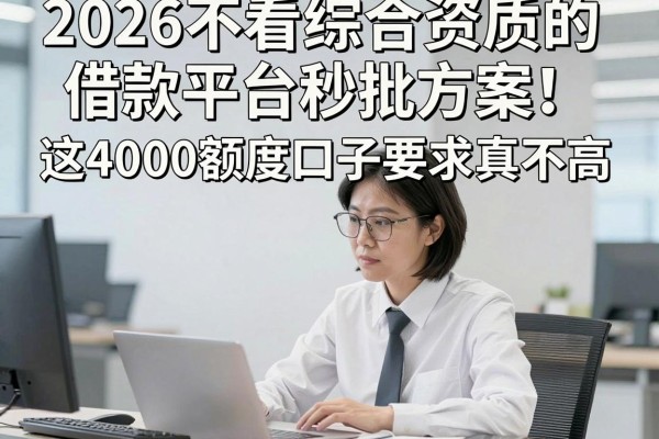 2026不看综合资质的借款平台秒批方案！这4000额度口子要求真不高