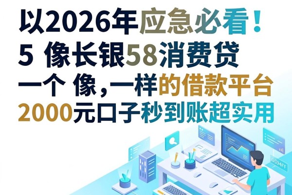 2026年应急必看！5个像长银58消费贷一样的借款平台，2000元口子秒到账超实用