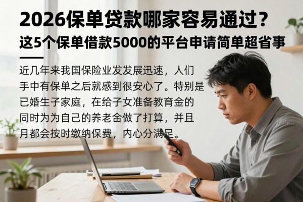 2026保单贷款哪家容易通过?这5个保单借款5000的平台申请简单超省事