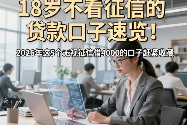 18岁不看征信的贷款口子速览!2026年这5个无视征信借4000的口子赶紧收藏
