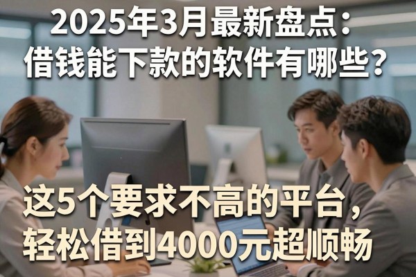 2025年3月最新盘点:借钱能下款的软件有哪些?这5个要求不高的平台,轻松借到4000元超顺畅!