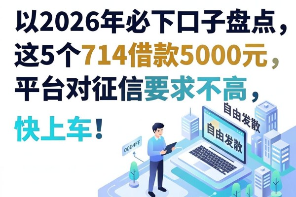 2026年必下口子盘点:这5个714借款5000元平台对征信要求不高,快上车!
