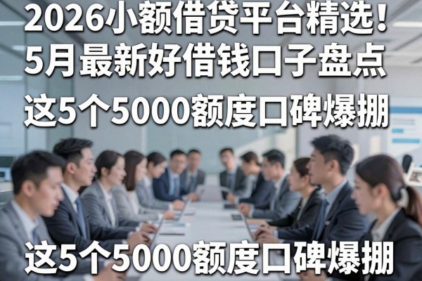 2026小额借贷平台精选！5月最新好借钱口子盘点，这5个5000额度口碑爆棚