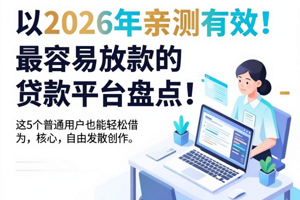 2026年亲测有效!最容易放款的贷款平台盘点,这5个普通用户也能轻松借