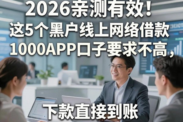 2026亲测有效！这5个黑户线上网络借款1000APP口子要求不高，下款直接到账