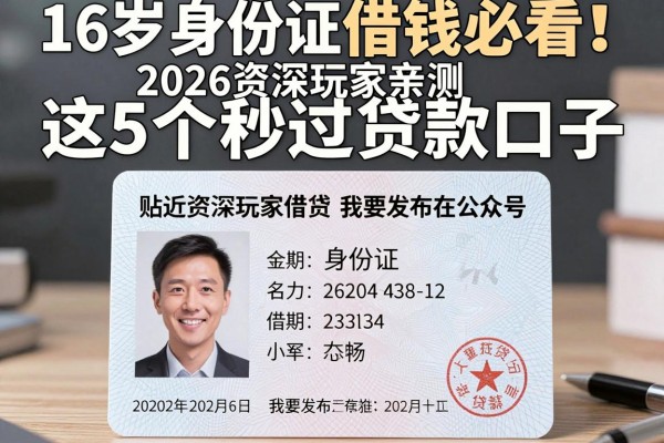 16岁身份证借钱必看!2026资深玩家亲测这5个秒过贷款口子