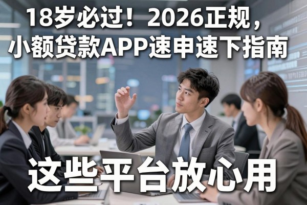 18岁必过！2026正规小额贷款APP速申速下指南，这些平台放心用