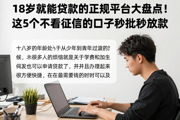 18岁就能贷款的正规平台大盘点！这5个不看征信的口子秒批秒放款