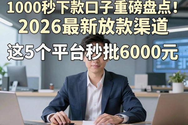 1000秒下款口子重磅盘点！2026最新放款渠道，这5个平台秒批6000元