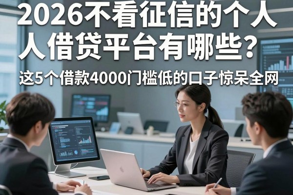 2026不看征信的个人借贷平台有哪些？这5个借款4000门槛低的口子惊呆全网！