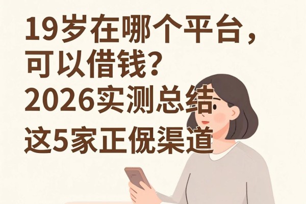 19岁在哪个平台可以借钱？2026实测总结这5家正规渠道，普通人也能轻松申请