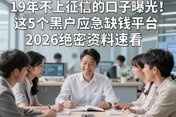 19年不上征信的口子曝光!这5个黑户应急缺钱平台2026绝密资料速看