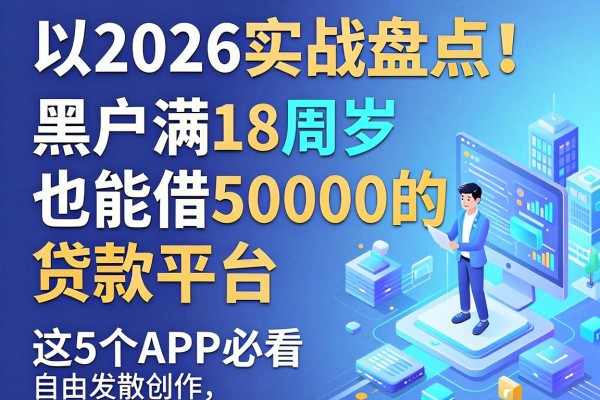 2026实战盘点!黑户满18周岁也能借50000的贷款平台,这5个APP必看